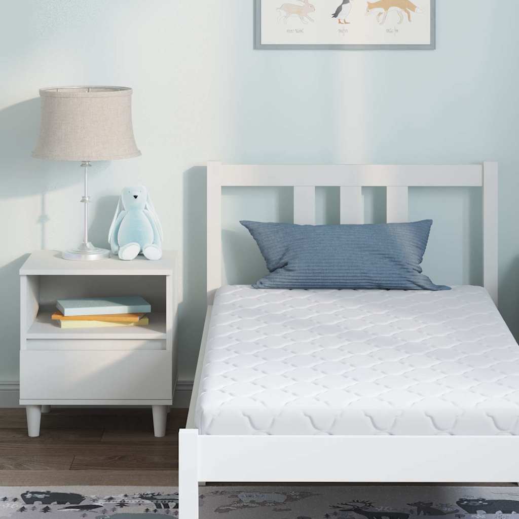 Matelas Blanc 80 x 160 cm Tissu jacquard - XIOS