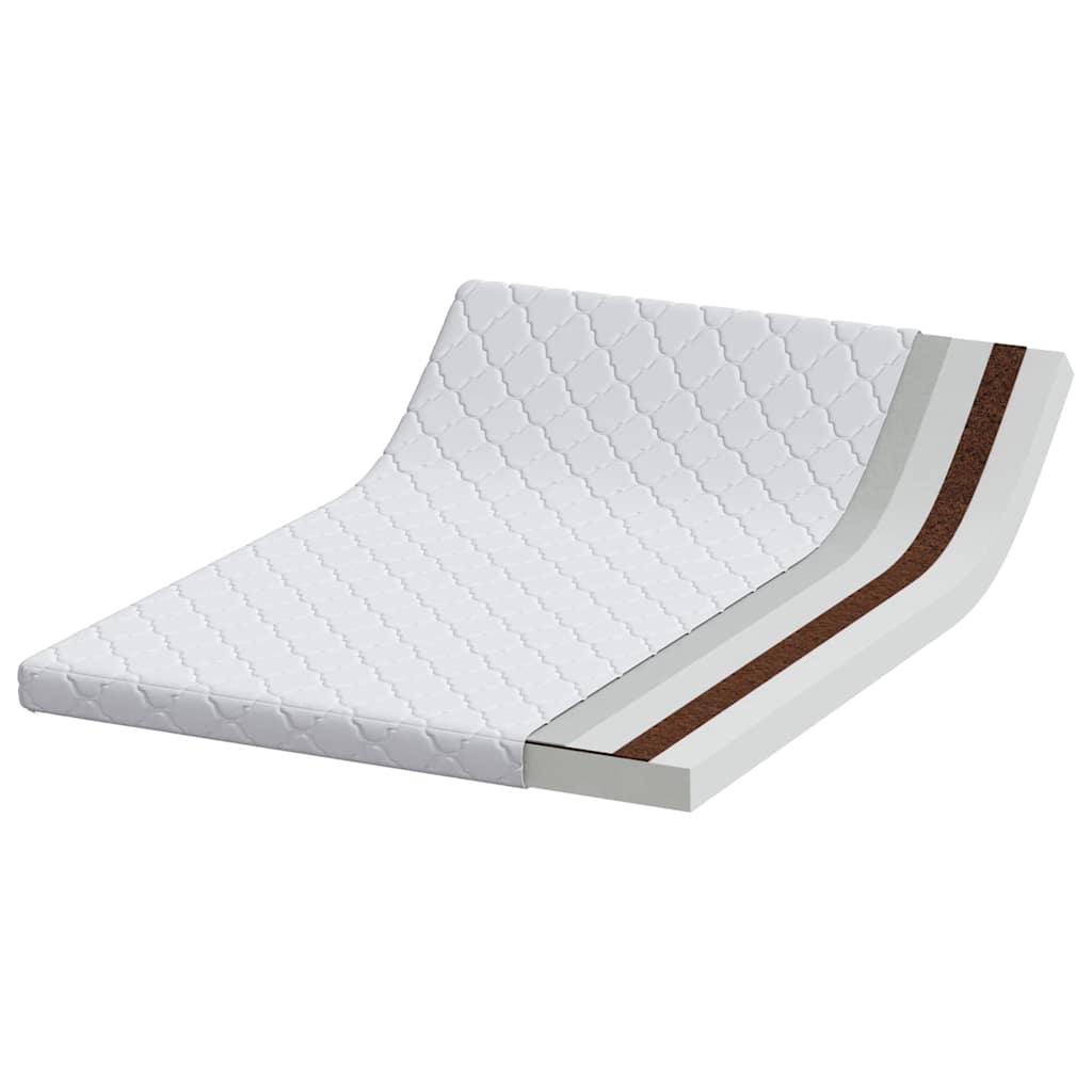 Matelas avec Couche de Coco Blanc 200 x 140 cm Mousse PU - XIOS