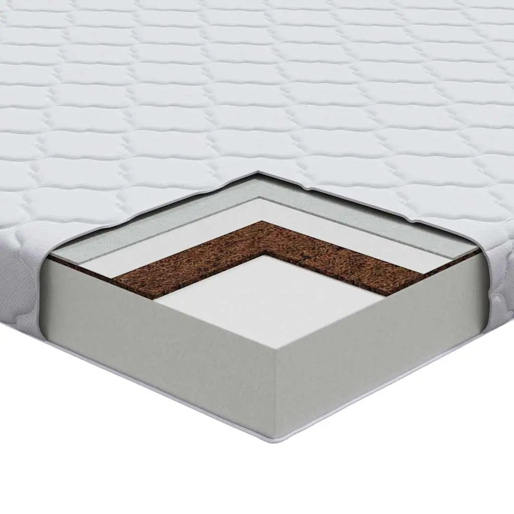 Matelas Blanc 180 x 200 cm Tissu jacquard - XIOS