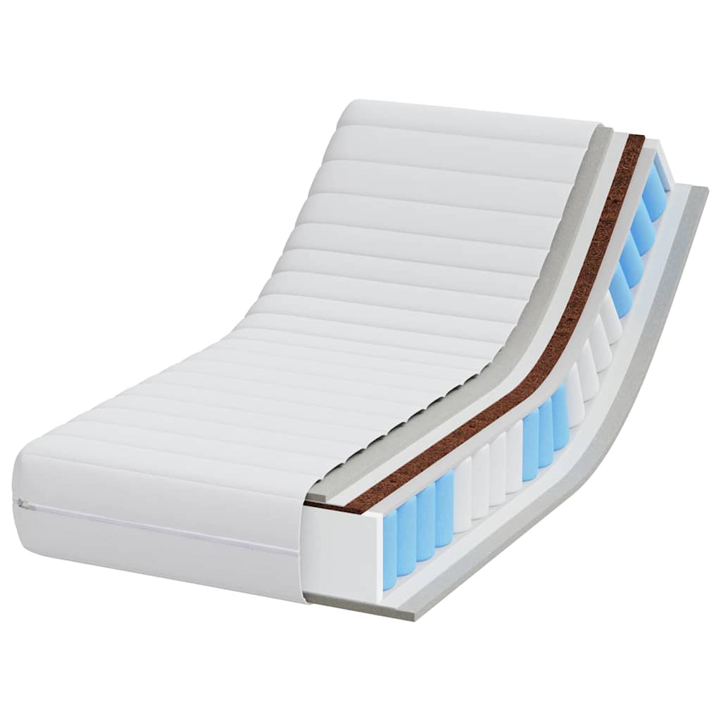 Matelas avec Couche de Coco Blanc 60 x 120 cm Ressort ensaché - XIOS