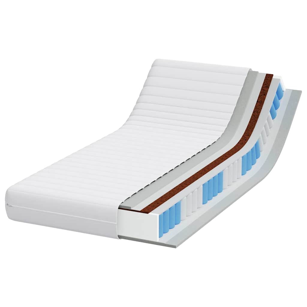 Matelas avec Couche de Coco Blanc 90 x 200 cm Ressort ensaché - XIOS