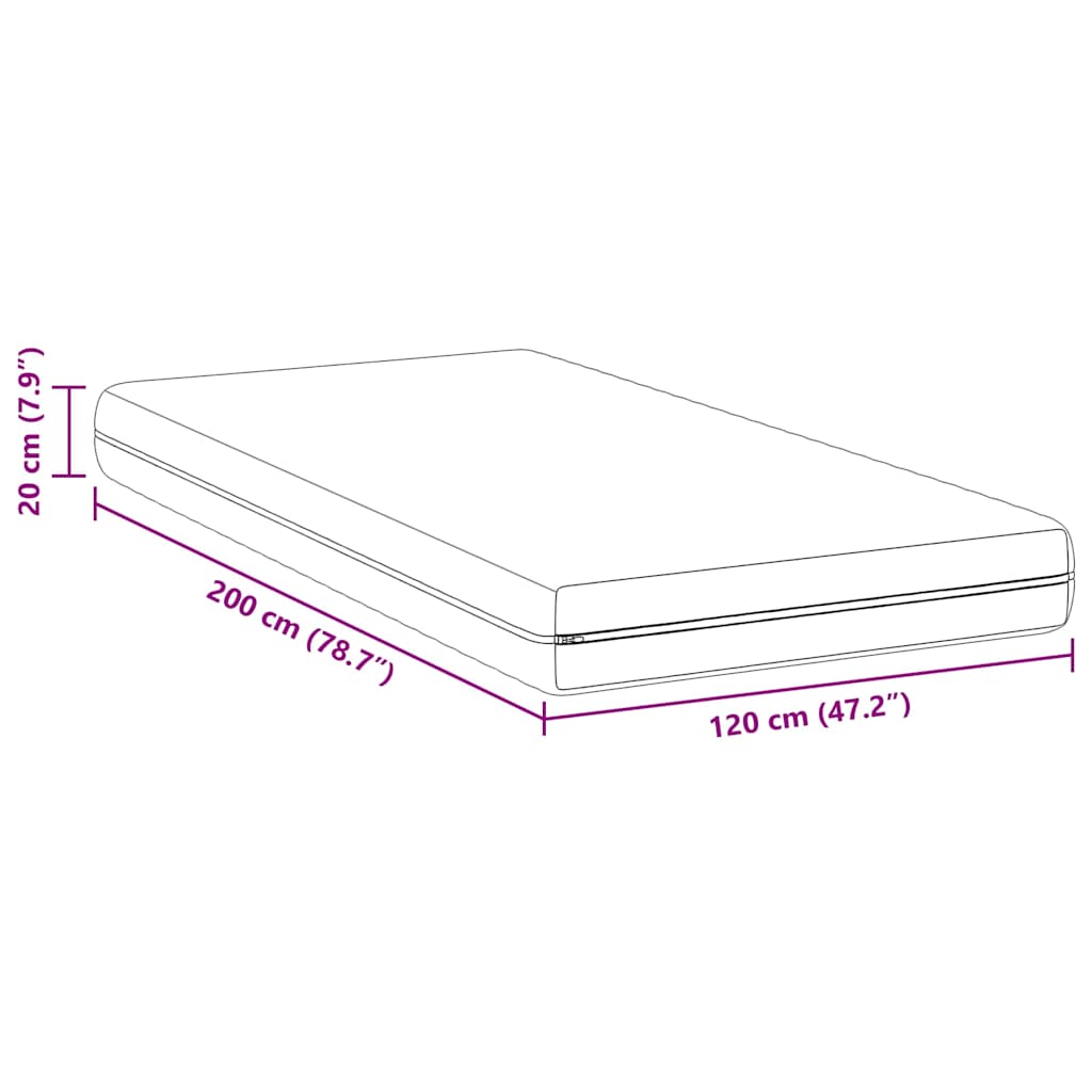 Matelas avec Couche de Coco Blanc 120 x 200 cm Ressort ensaché - XIOS