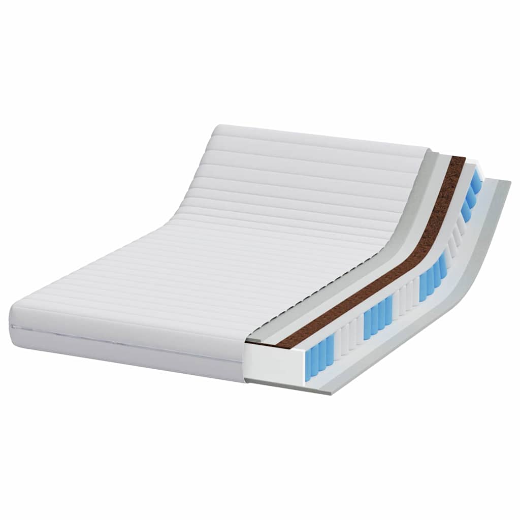 Matelas avec Couche de Coco Blanc 140 x 200 cm Ressort ensaché - XIOS