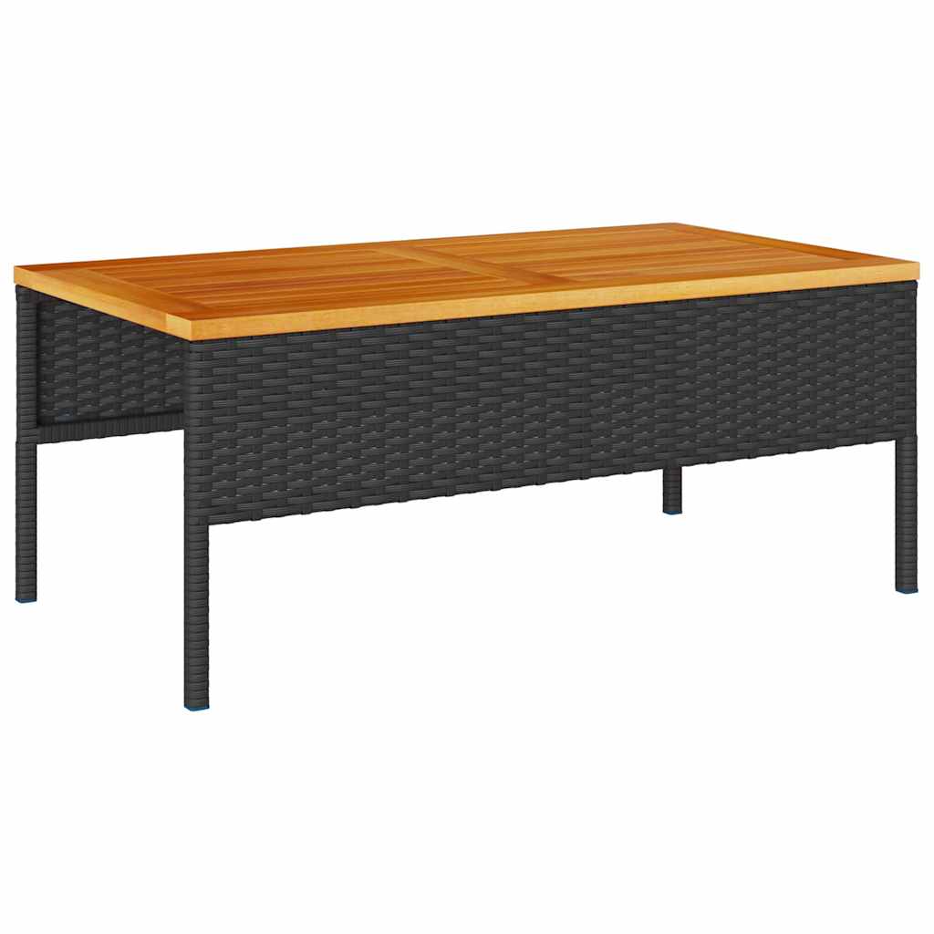 Ensemble de canapé de jardin avec coussin 6 pcs Noir polyrotin - XIOS