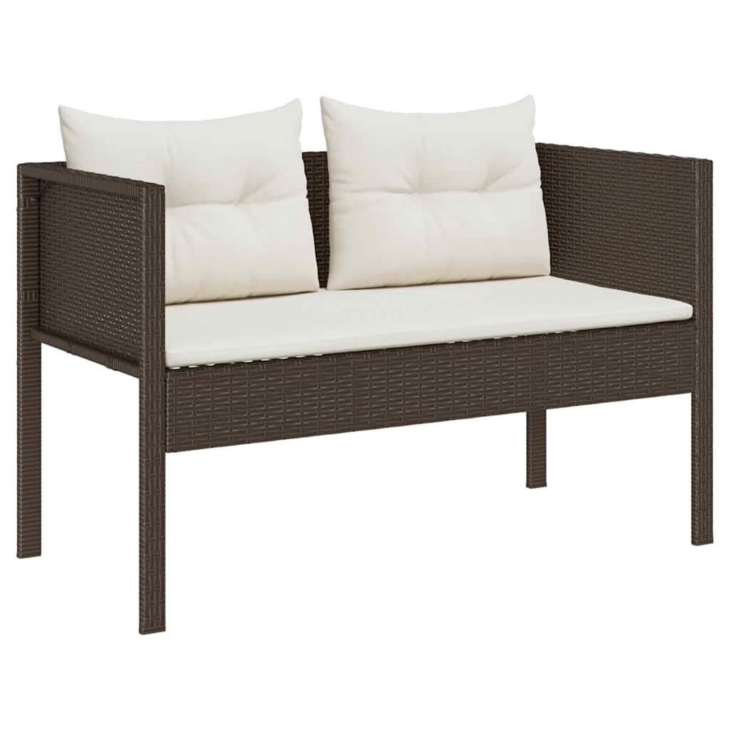 Ensemble de canapé de jardin 6 pcs Marron et Crème polyrotin - XIOS
