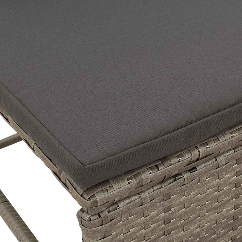 Ensemble de canapé de jardin 6 pcs Gris et Gris foncé polyrotin - XIOS