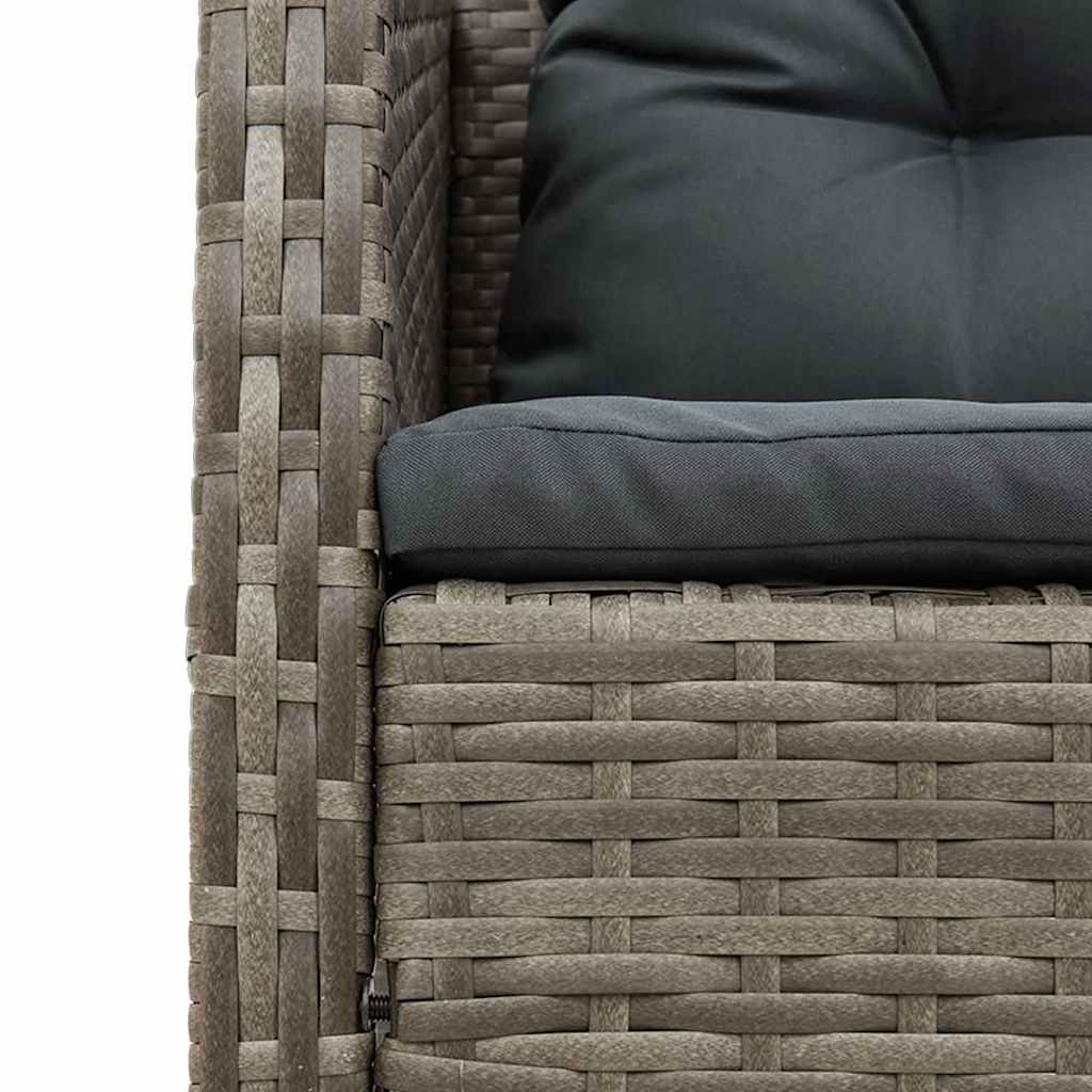 Ensemble de canapé de jardin 6 pcs Gris et Gris foncé polyrotin - XIOS