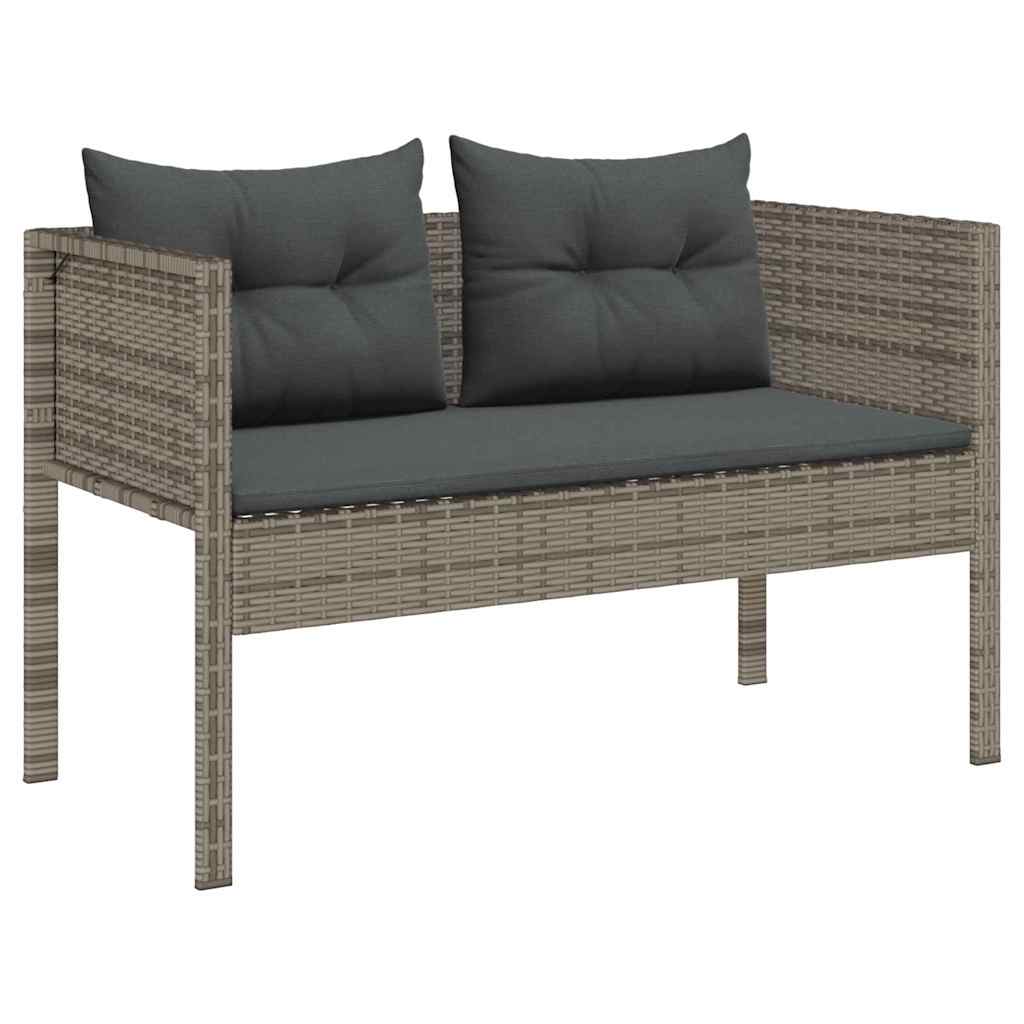 Ensemble de canapé de jardin 6 pcs Gris et Gris foncé polyrotin - XIOS
