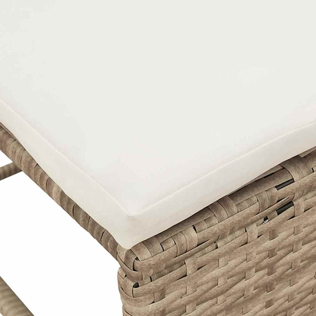 Ensemble de canapé de jardin 6 pcs Beige et crème polyrotin - XIOS