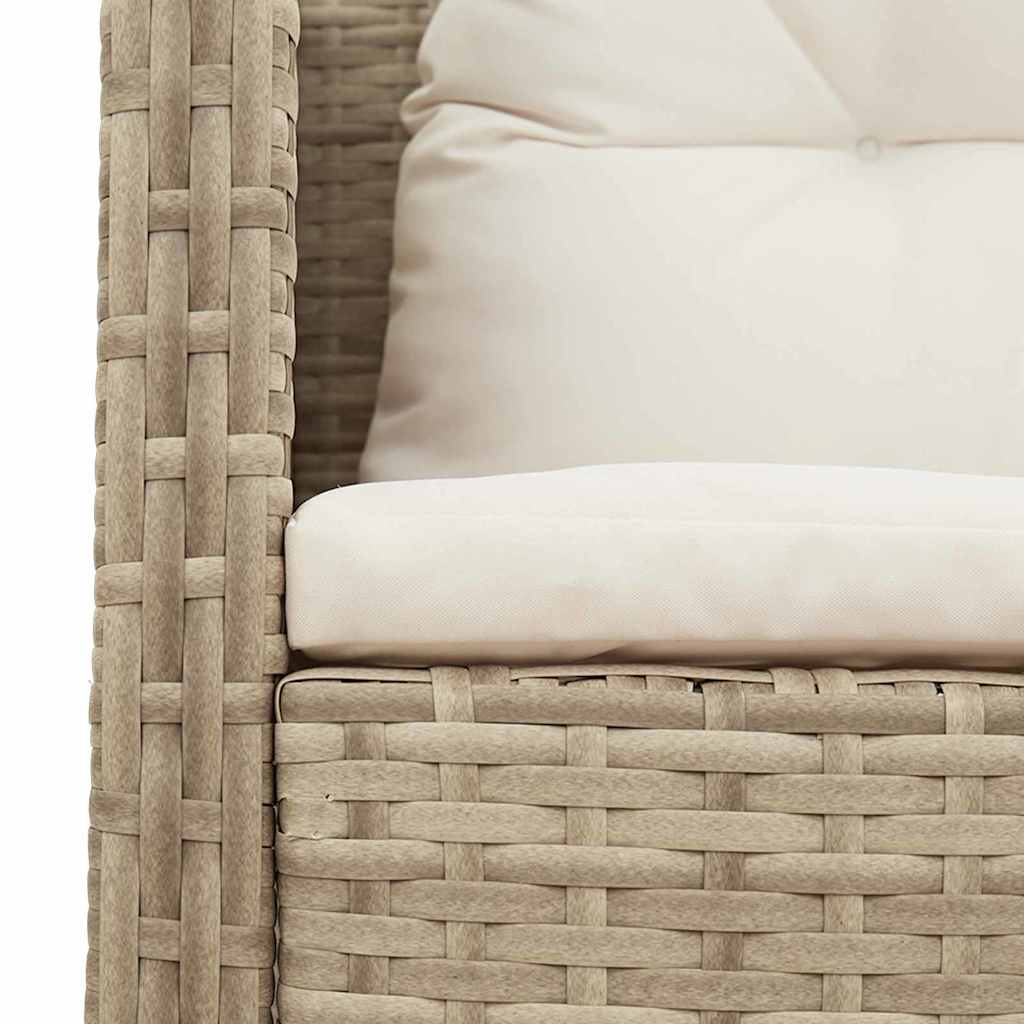 Ensemble de canapé de jardin 6 pcs Beige et crème polyrotin - XIOS