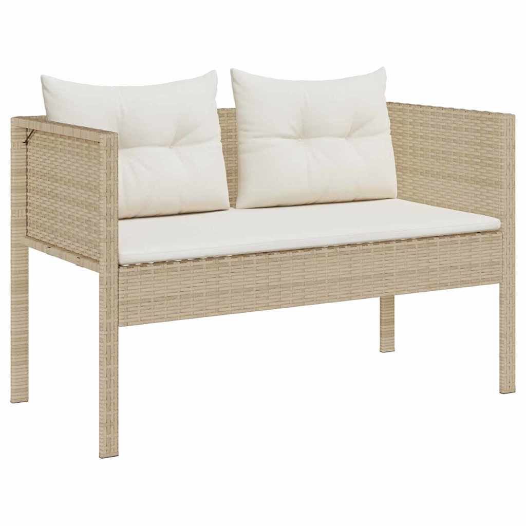 Ensemble de canapé de jardin 6 pcs Beige et crème polyrotin - XIOS