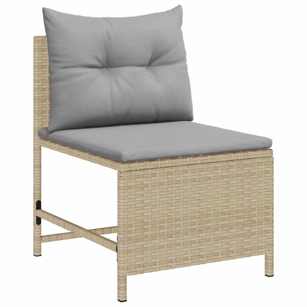 Ensemble de canapé de jardin 6 pcs Beige et Gris clair - XIOS