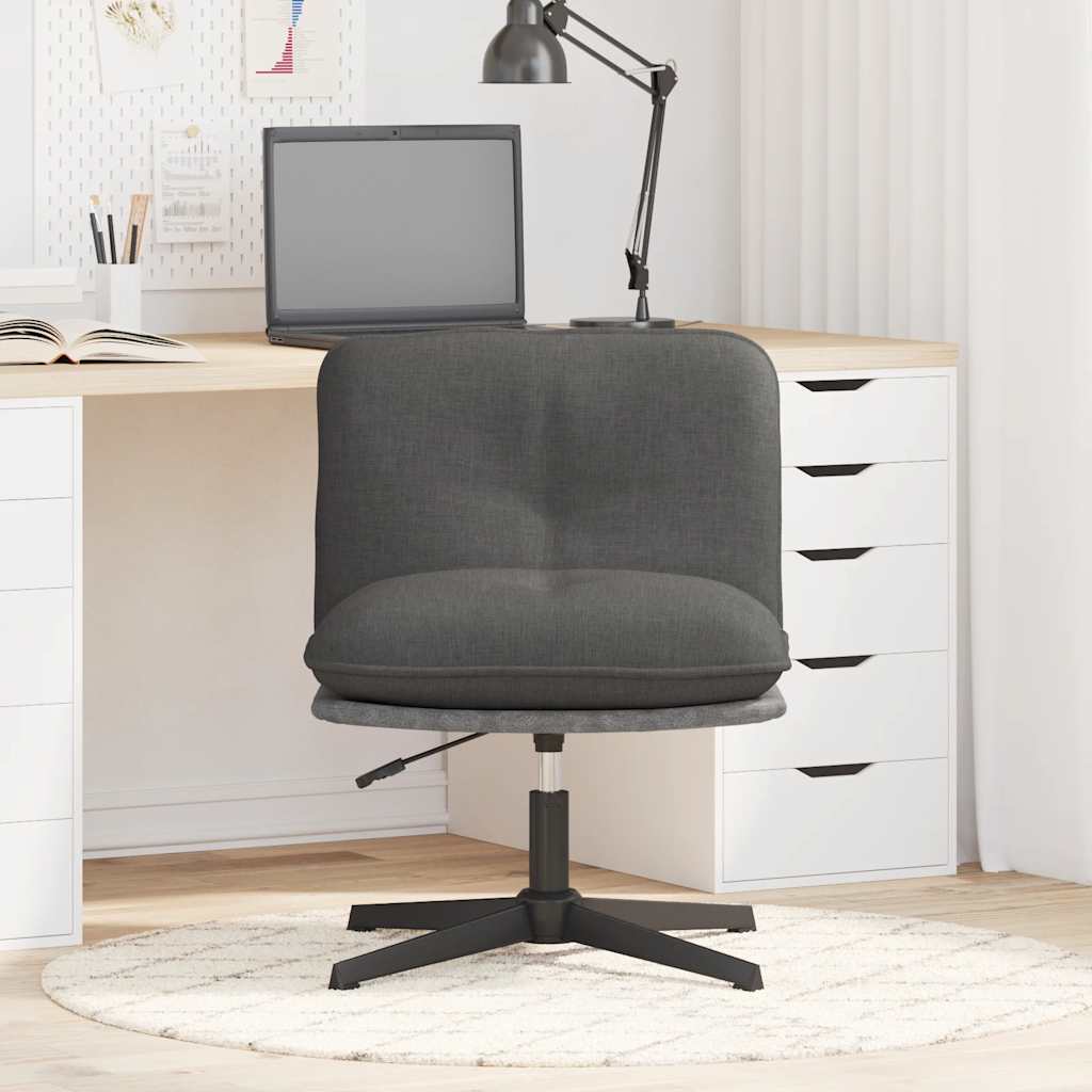 Chaise pivotante de bureau Gris foncé Tissu - XIOS