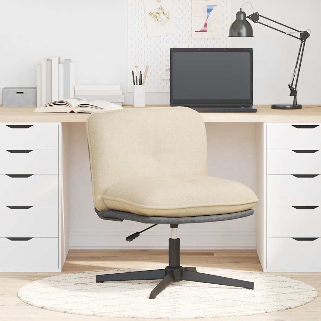 Chaise pivotante de bureau Crème Tissu - XIOS