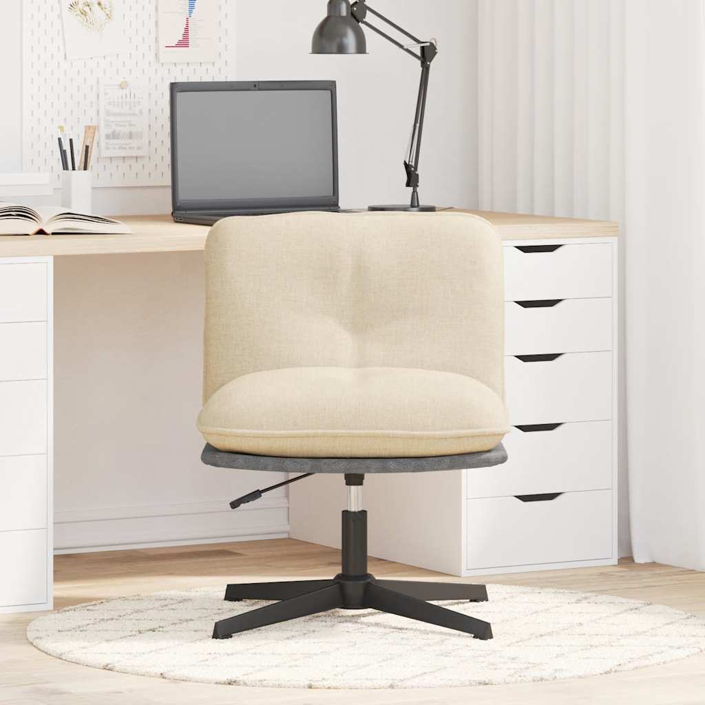 Chaise pivotante de bureau Crème Tissu - XIOS