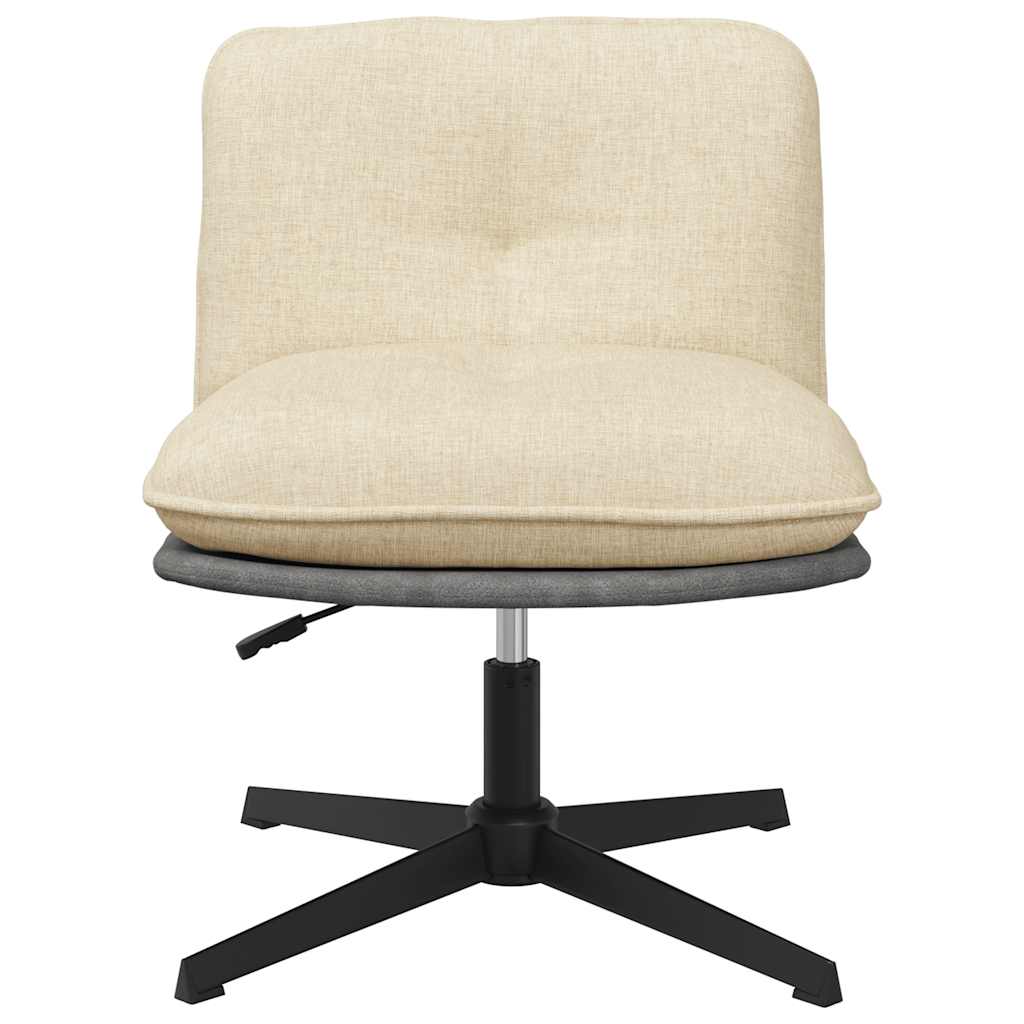 Chaise pivotante de bureau Crème Tissu - XIOS