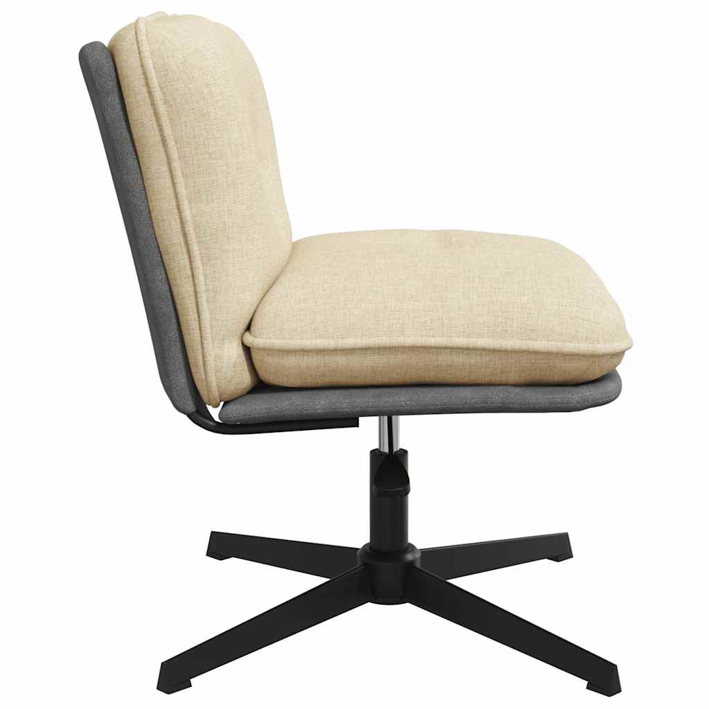 Chaise pivotante de bureau Crème Tissu - XIOS