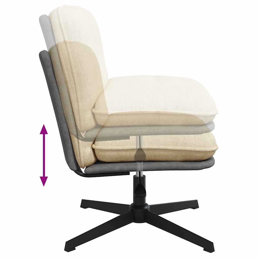 Chaise pivotante de bureau Crème Tissu - XIOS