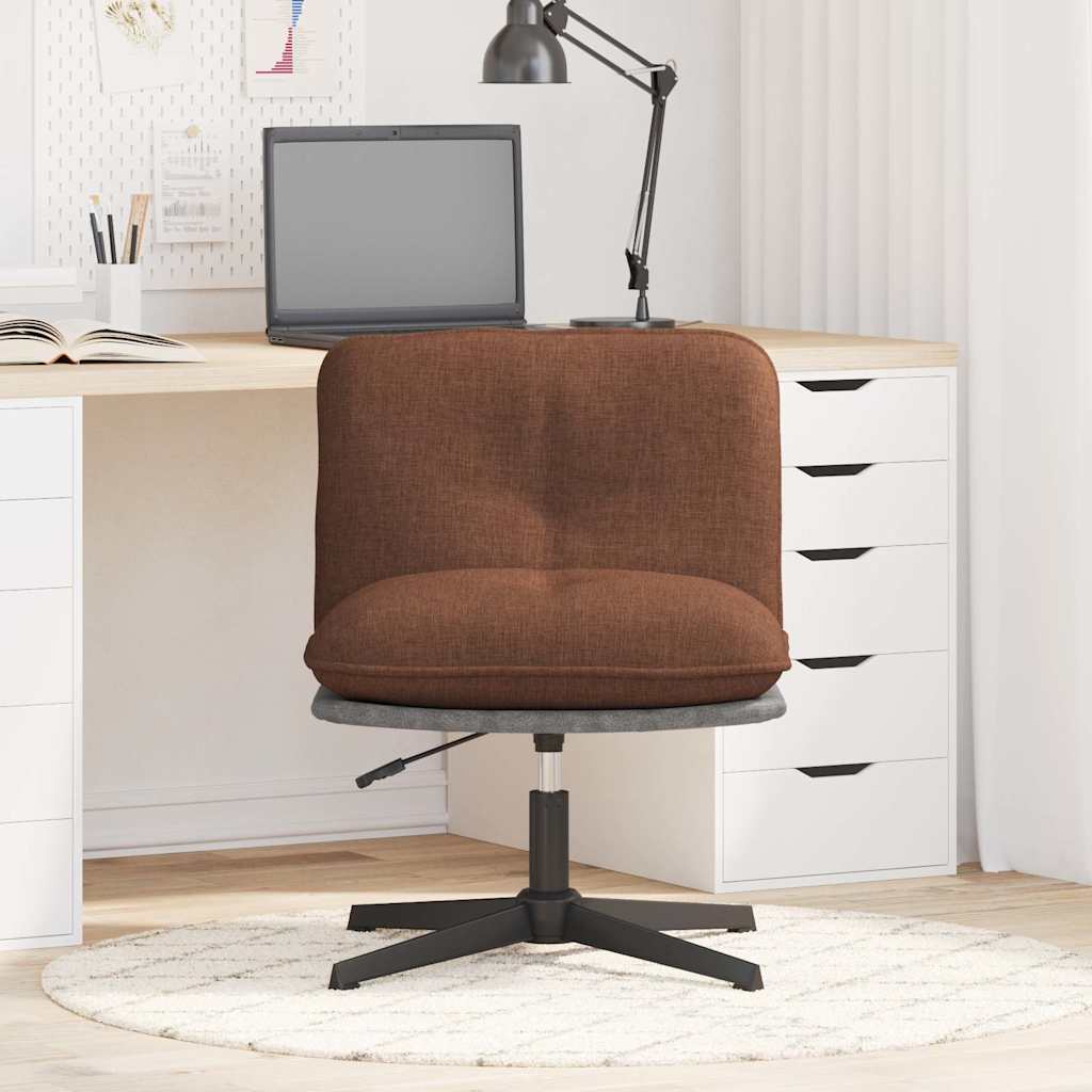 Chaise pivotante de bureau Marron Tissu - XIOS
