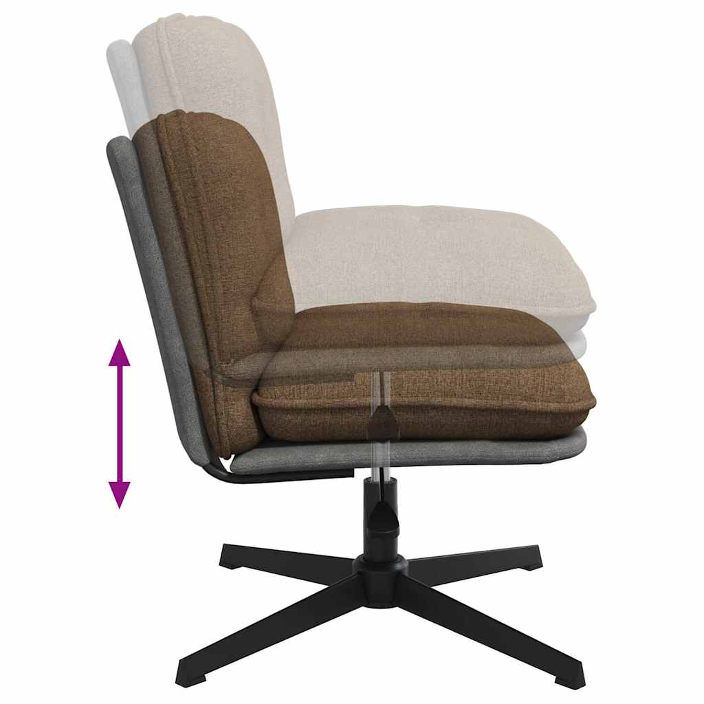Chaise pivotante de bureau Taupe Tissu - XIOS