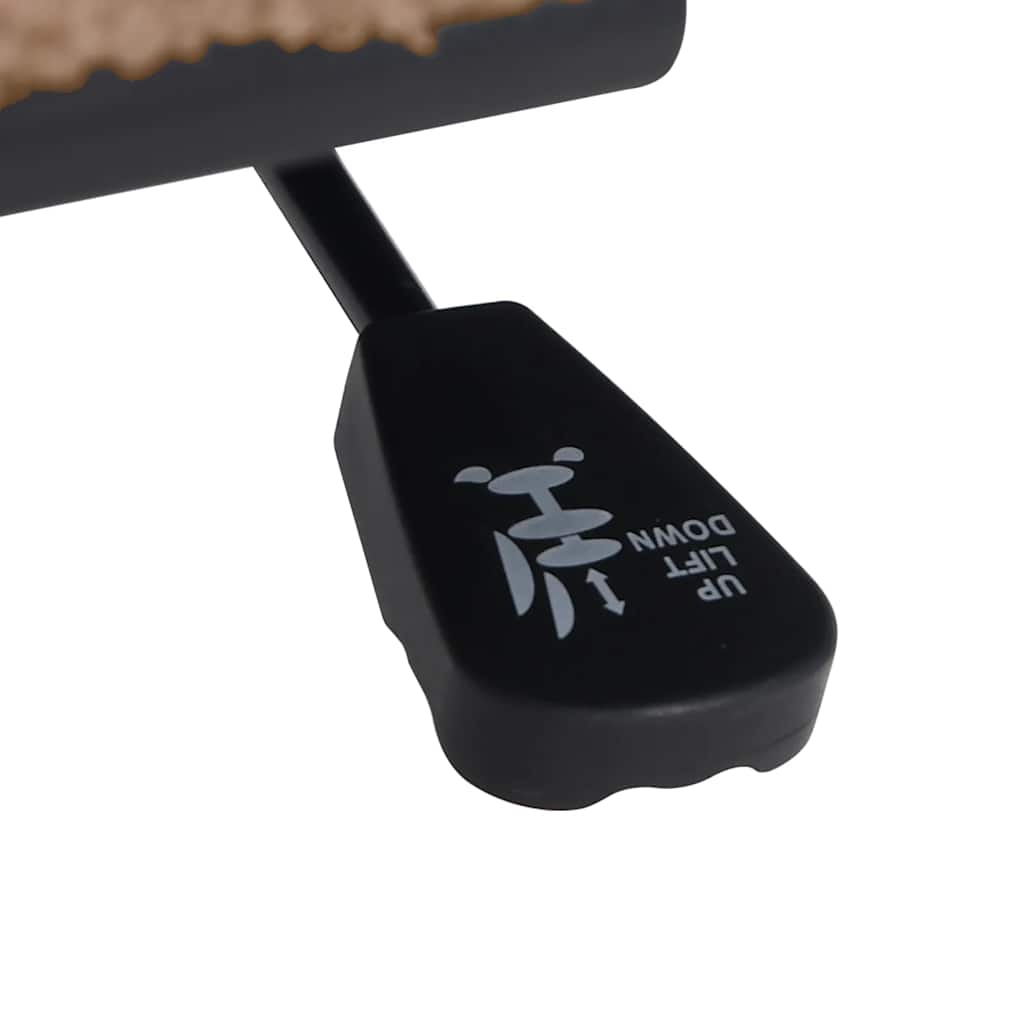 Chaise pivotante de bureau beige bouclé comme de la laine tissu - XIOS