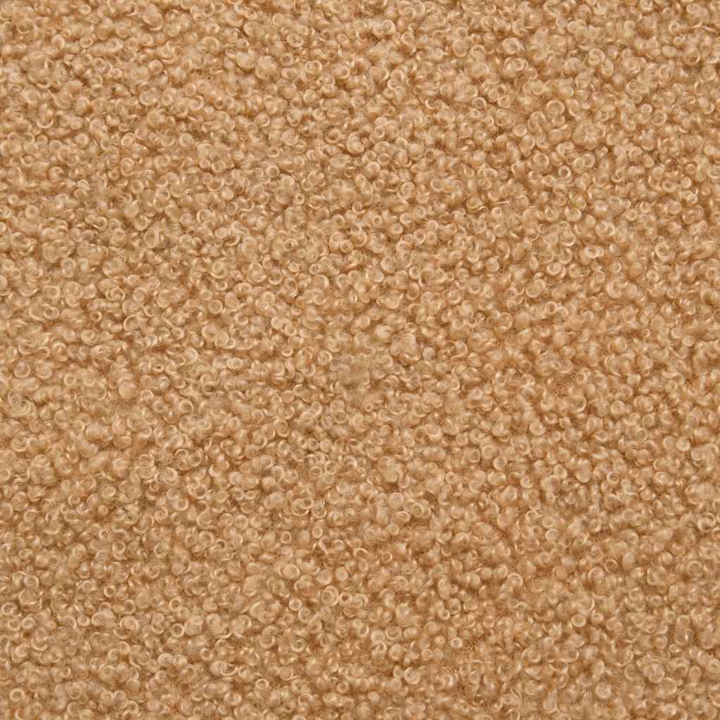 Chaise pivotante de bureau beige bouclé comme de la laine tissu - XIOS
