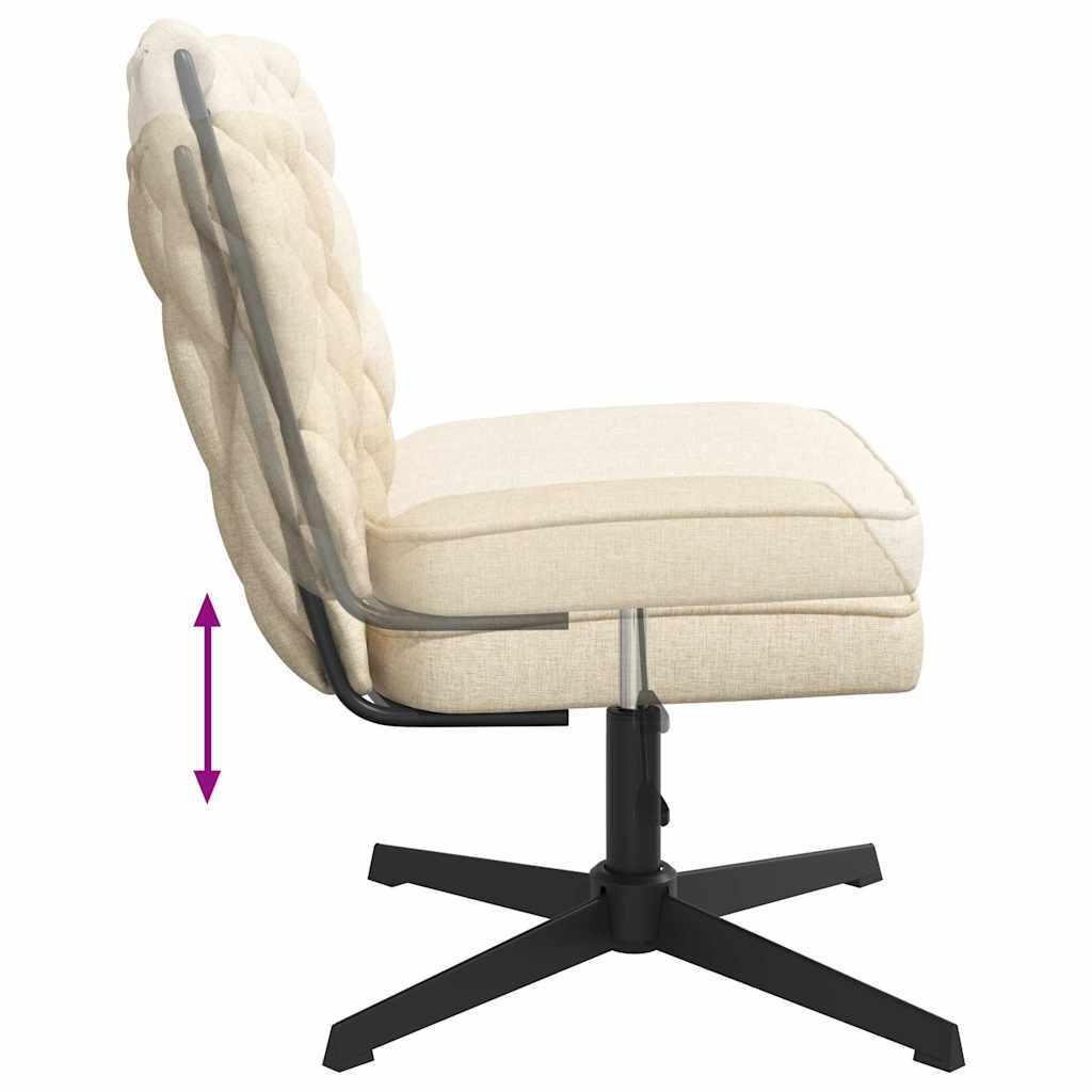 Chaise pivotante de bureau Crème Tissu - XIOS