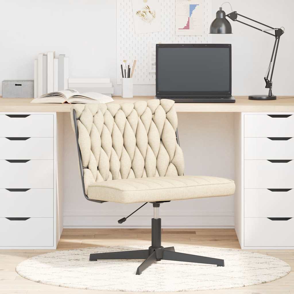 Chaise pivotante de bureau Crème Tissu - XIOS