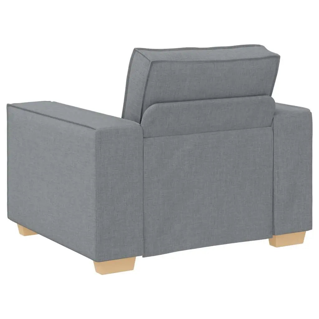 Canapé 3 pc Gris clair Tissu en lin mélangé - XIOS