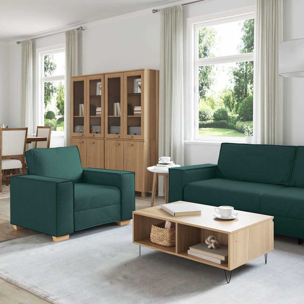 Ensemble de Canapés 3 pcs Vert foncé 220 x 78 x 84 cm tissu - XIOS