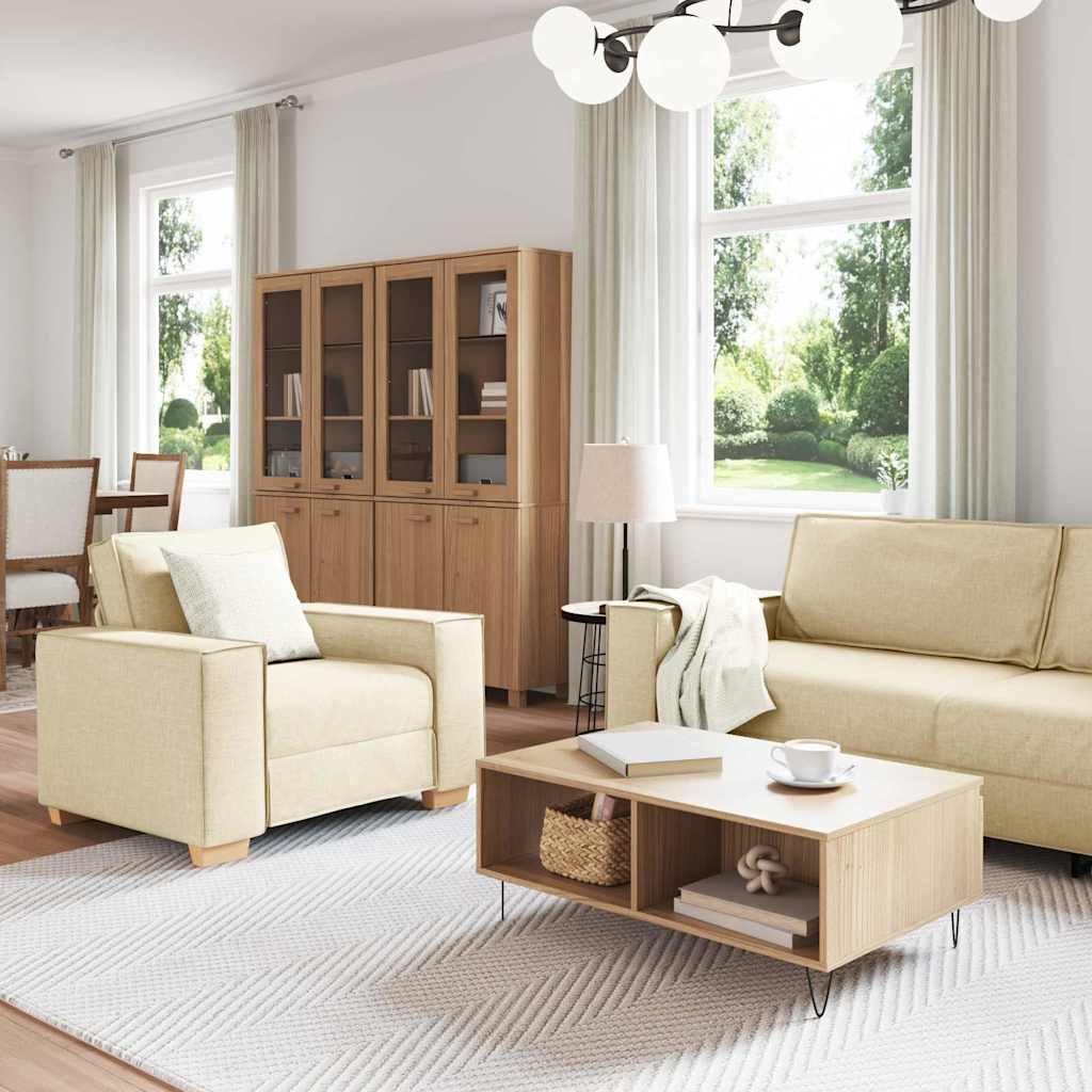 Ensemble de Canapés 3 pcs Crème 220 x 78 x 84 cm tissu - XIOS