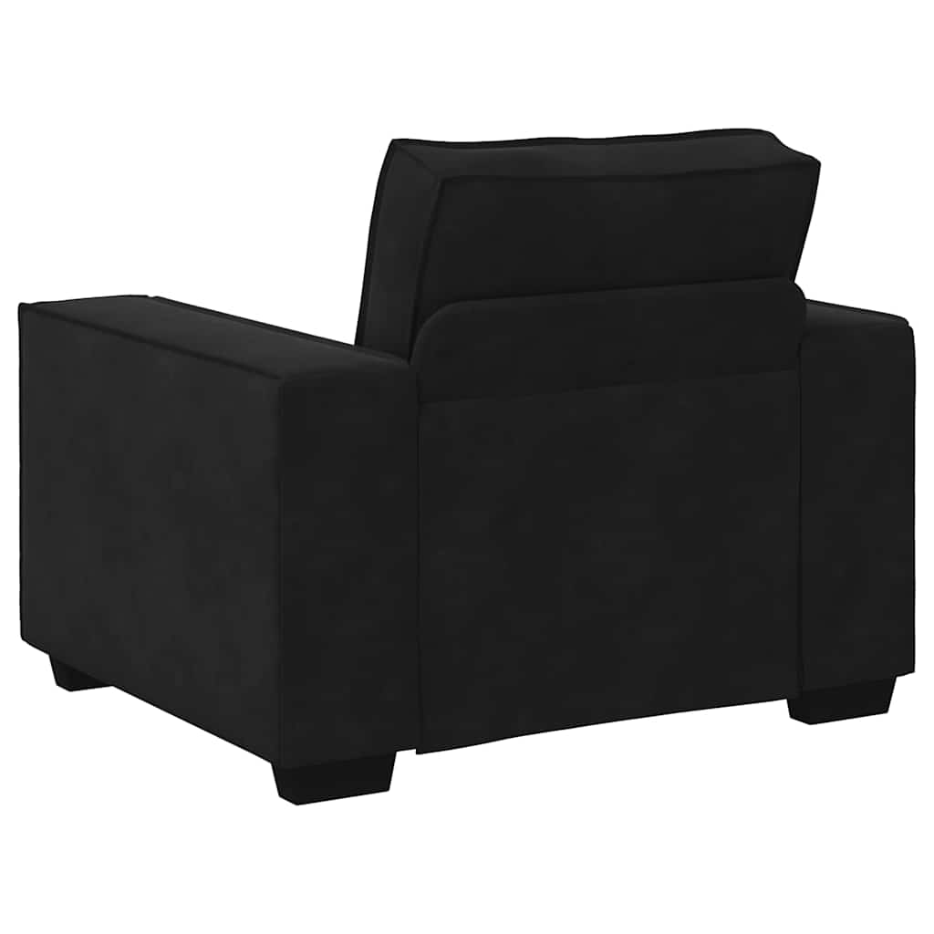 Ensemble de canapés 3 pcs avec coussins Noir Velours - XIOS
