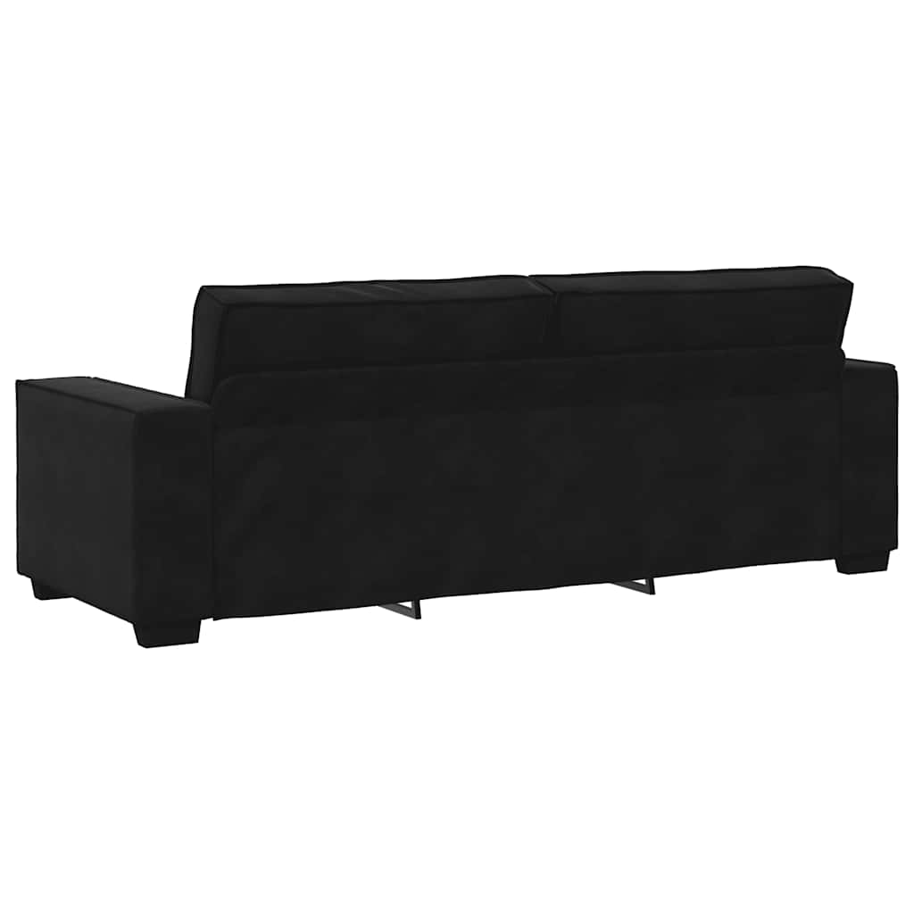 Ensemble de canapés 3 pcs avec coussins Noir Velours - XIOS