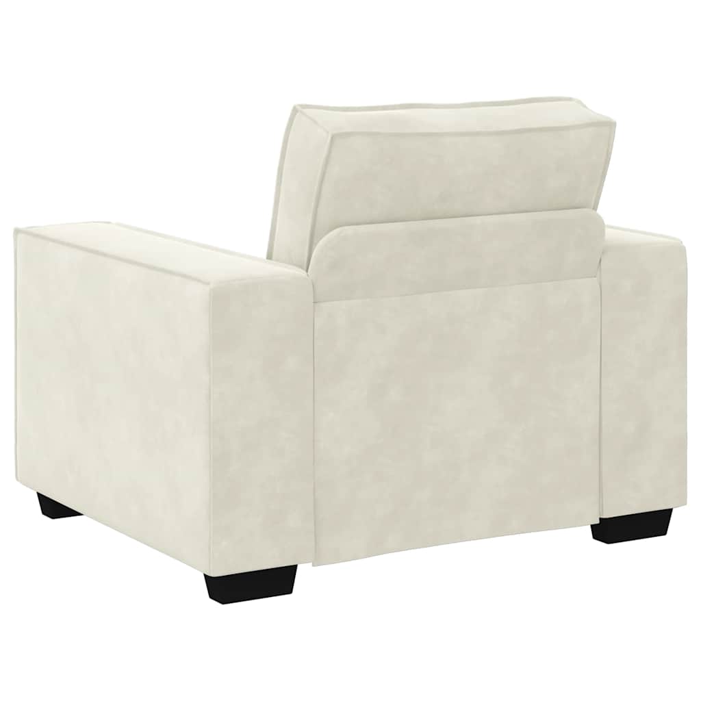 Ensemble de canapés 3 pcs avec coussins Crème Velours - XIOS