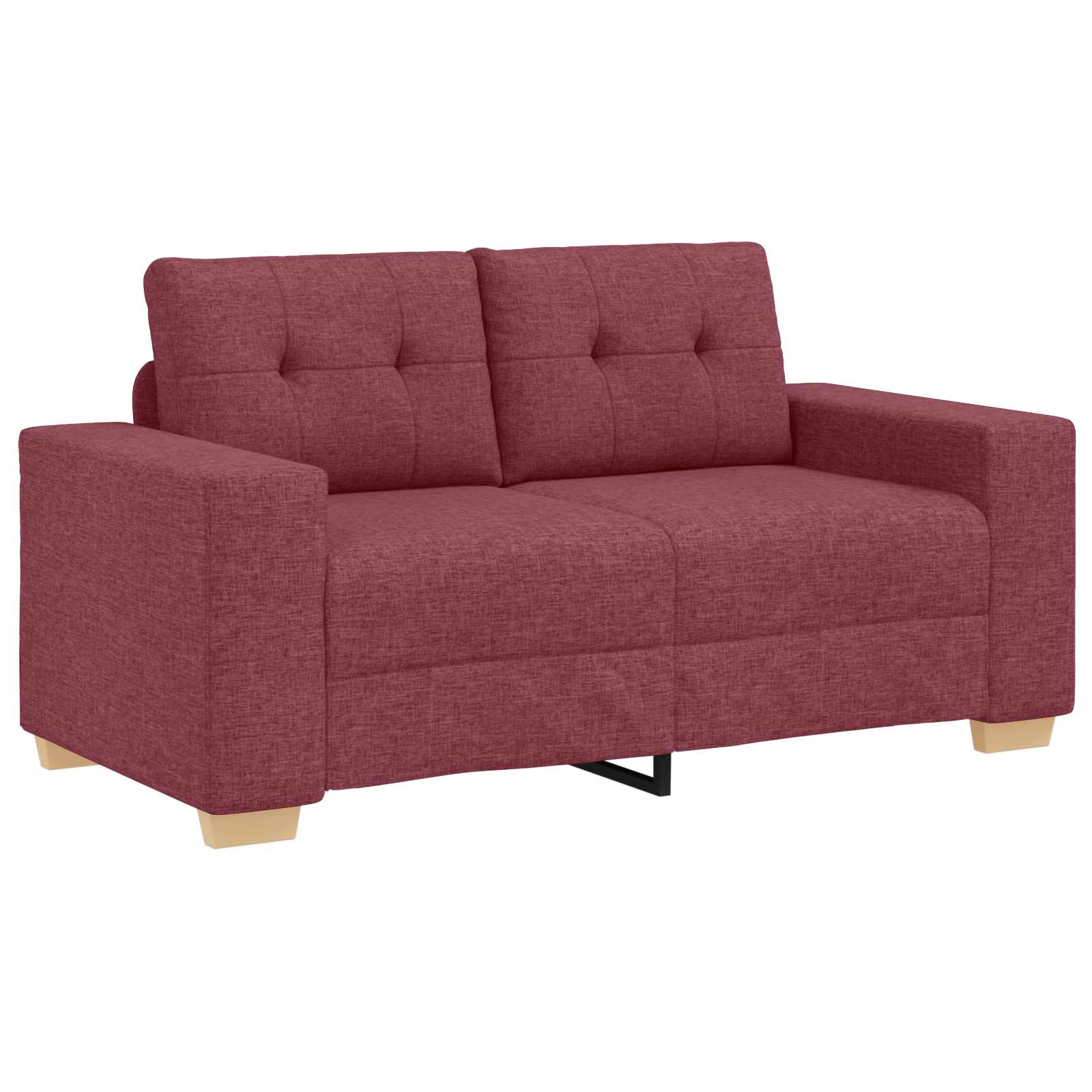 Canapé 3 pcs Rouge Vent 221 x 80 x 80 cm Tissu en lin mélangé - XIOS