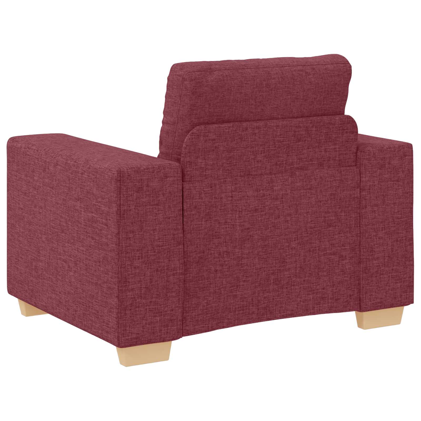 Canapé 3 pcs Rouge Vent 221 x 80 x 80 cm Tissu en lin mélangé - XIOS