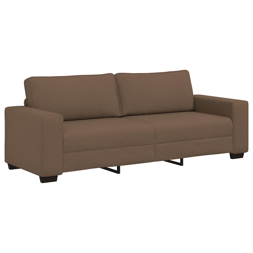 Ensemble de canapé 3 pcs avec coussins en tissu marron - XIOS