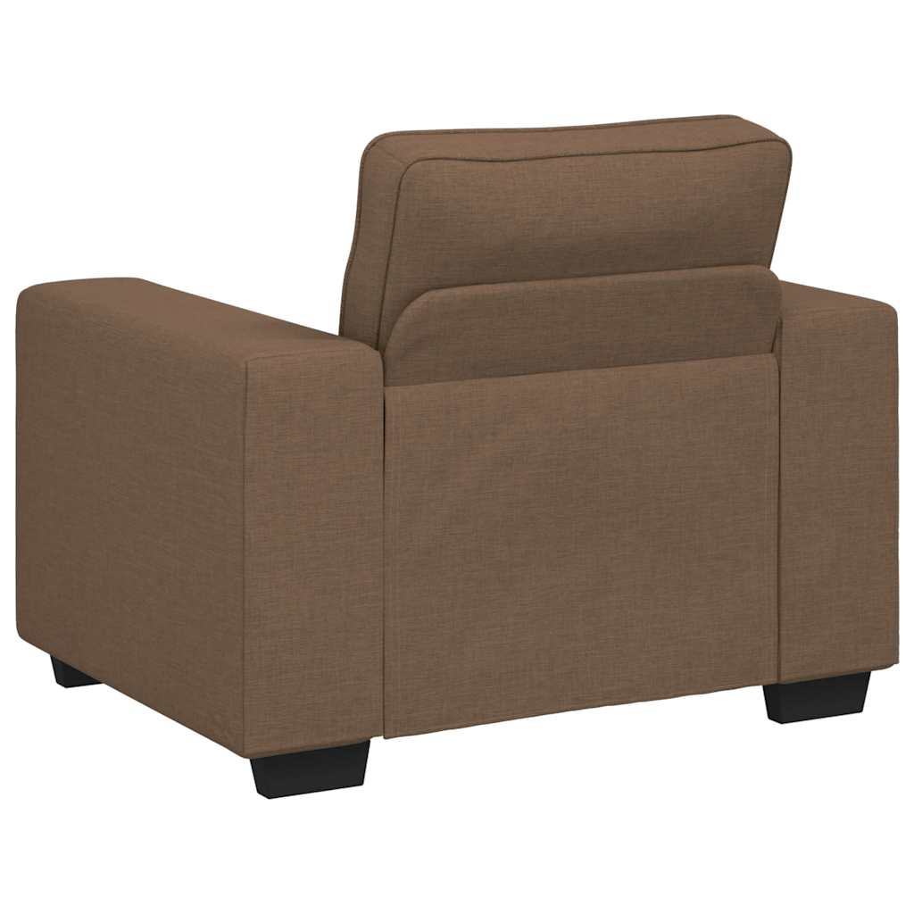 Ensemble de canapé 3 pcs avec coussins en tissu marron - XIOS