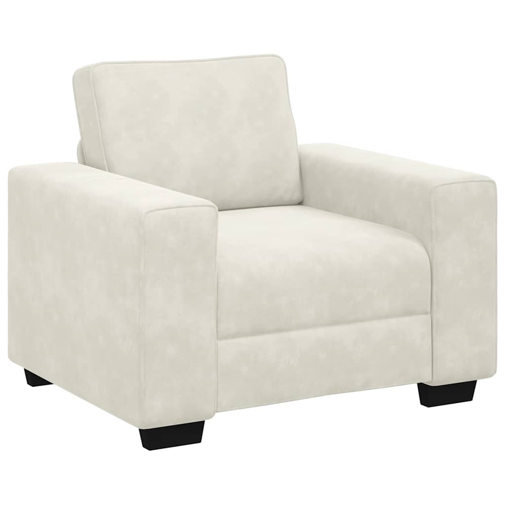 Ensemble de canapés 3 pcs avec coussins Crème Velours - XIOS