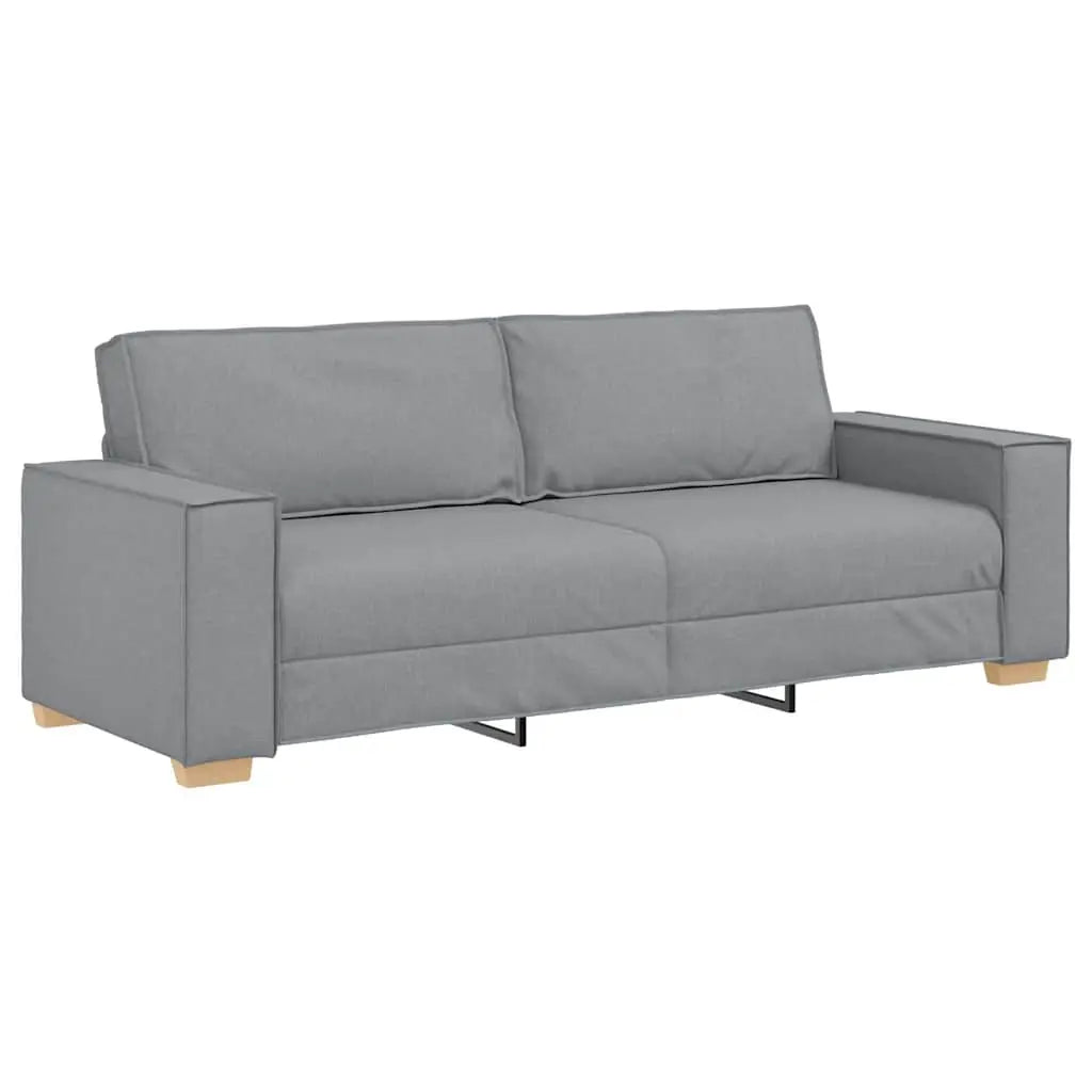 Ensemble de canapé 2 pcs avec coussins en tissu gris clair - XIOS