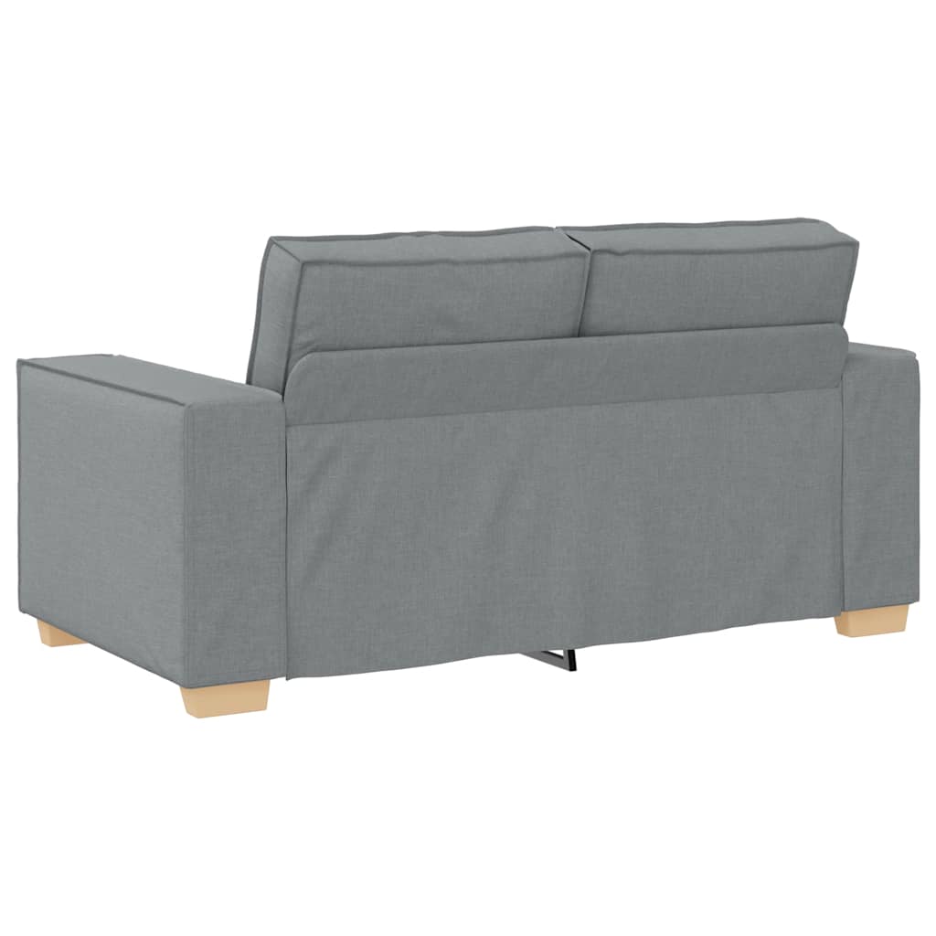 Ensemble de canapé 2 pcs avec coussins en tissu gris clair - XIOS