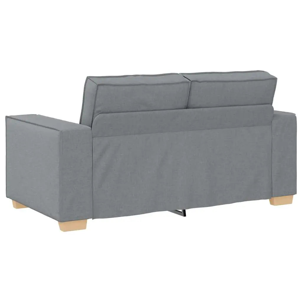 Ensemble de canapé 2 pcs avec coussins en tissu gris clair - XIOS