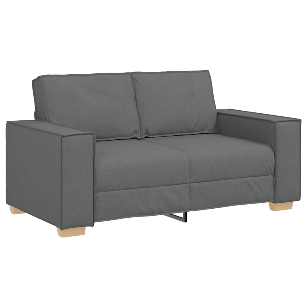 Ensemble de canapé 2 pcs avec coussins en tissu gris foncé - XIOS