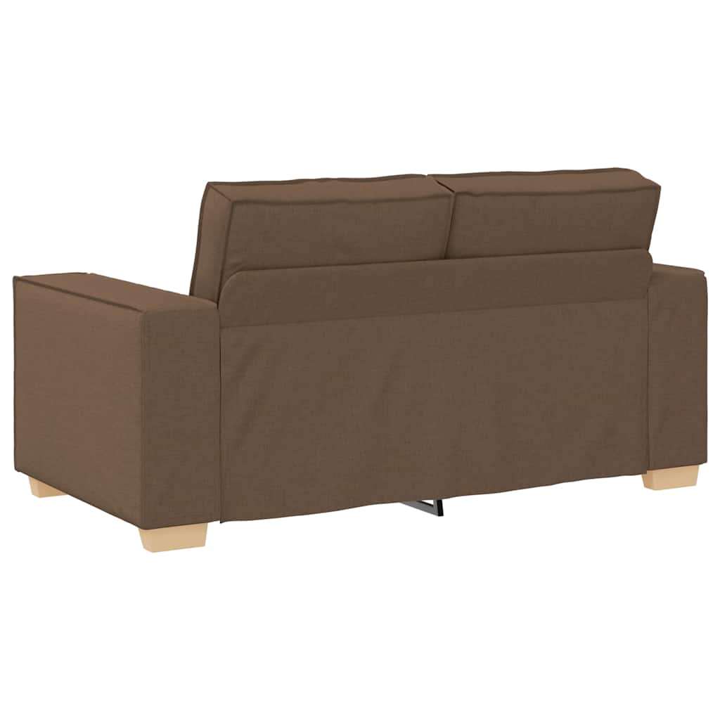 Ensemble de canapé 2 pcs avec coussins en tissu marron - XIOS