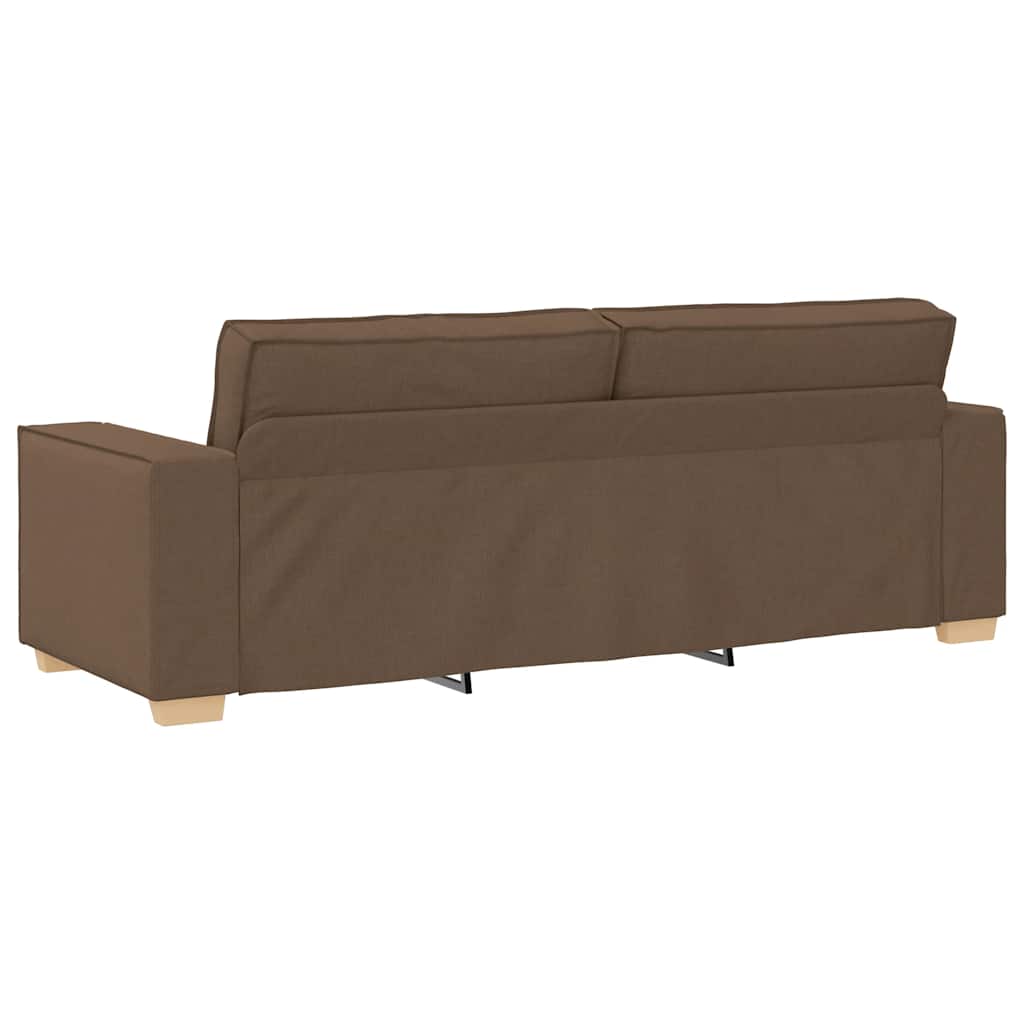 Ensemble de canapé 2 pcs avec coussins en tissu marron - XIOS