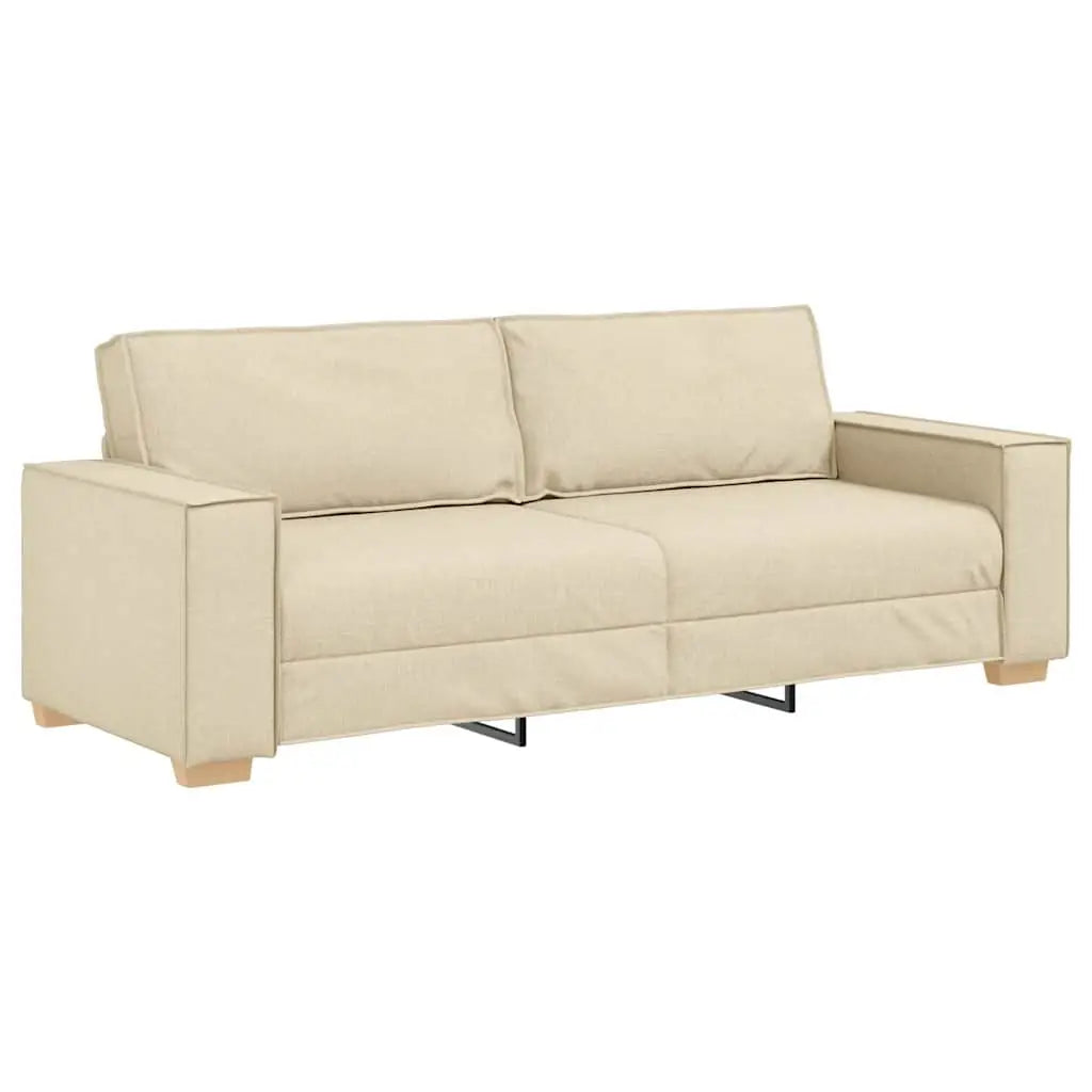 Ensemble de canapé 2 pcs avec coussins en tissu crème - XIOS