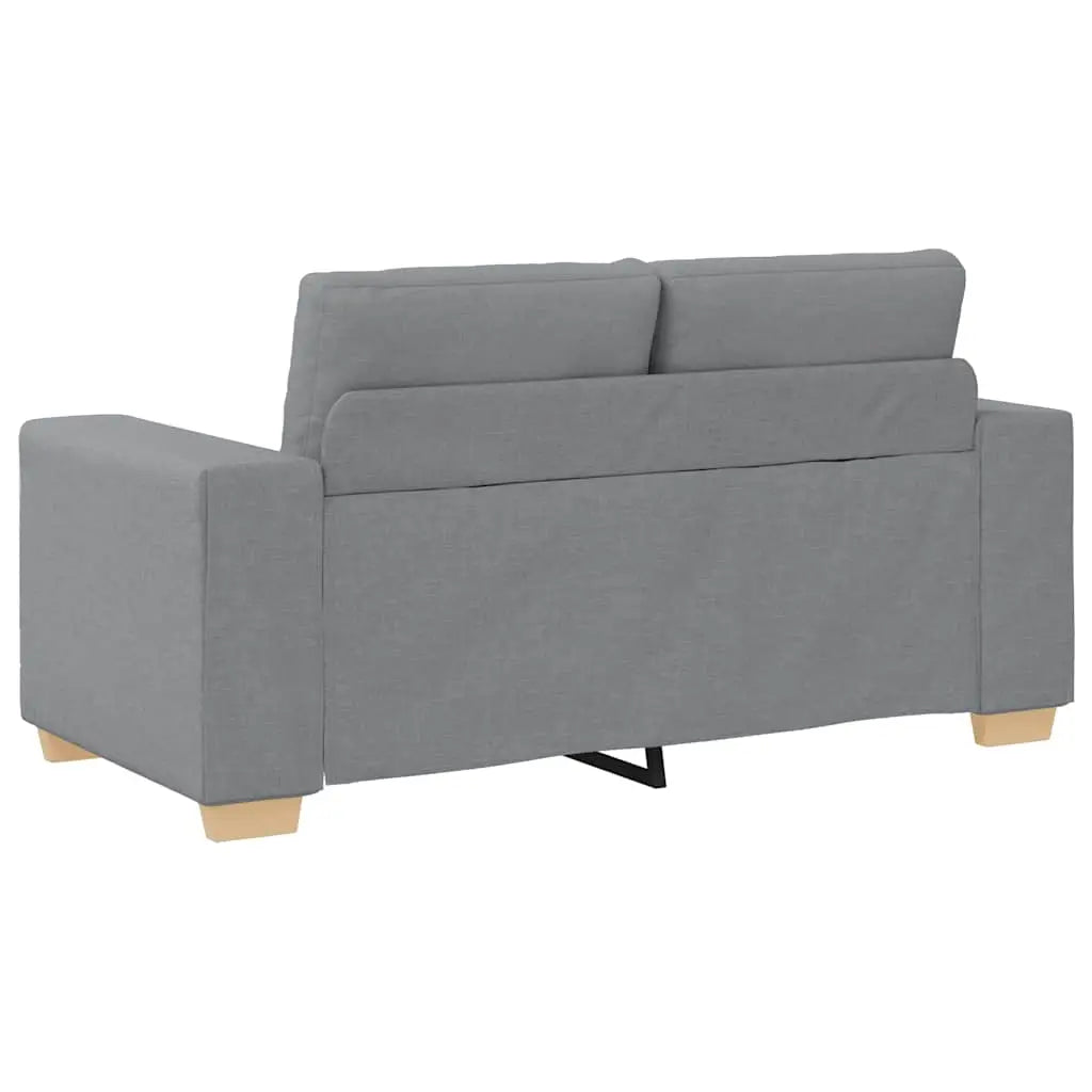 Ensemble de canapé 2 pcs avec coussins en tissu gris clair - XIOS