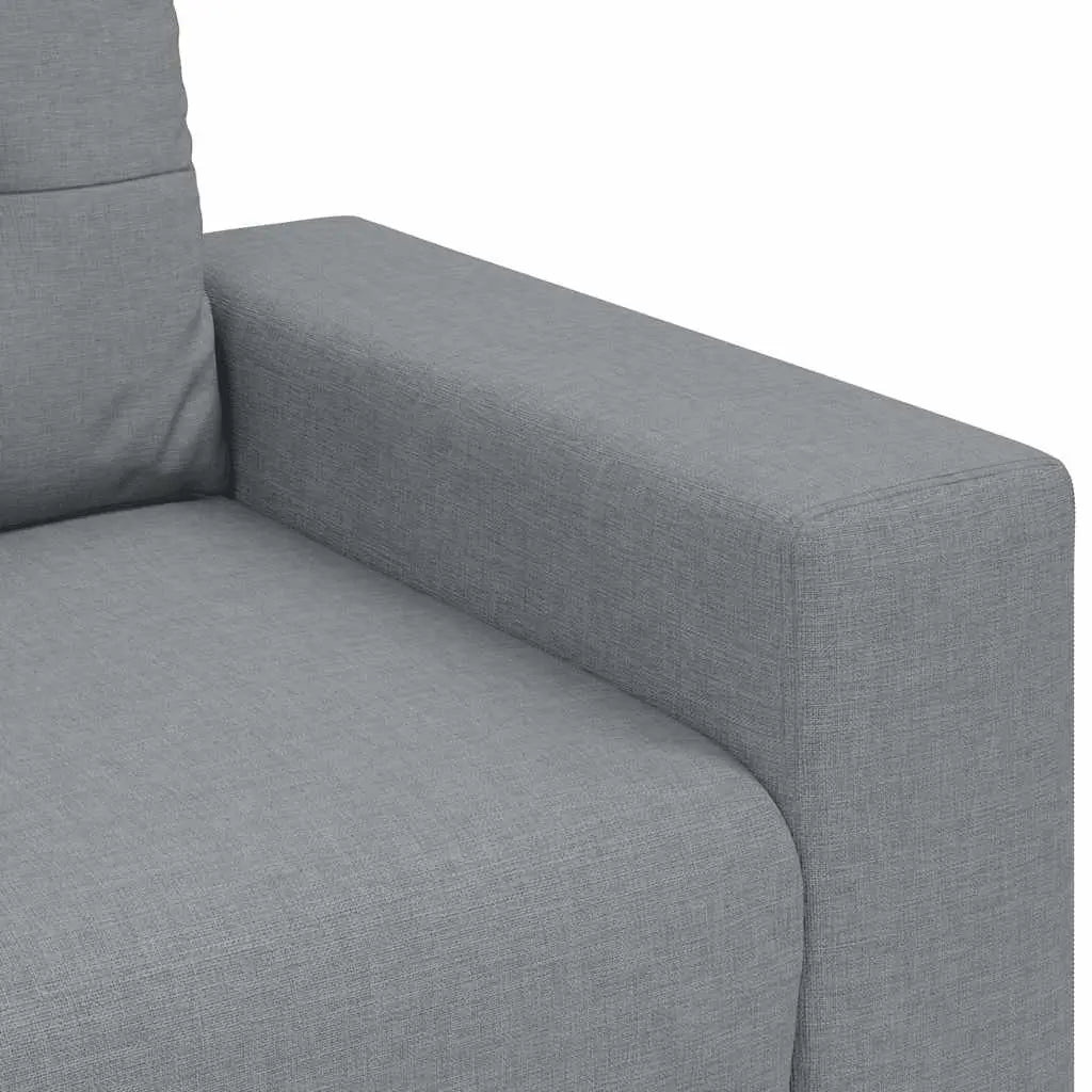 Ensemble de canapé 2 pcs avec coussins en tissu gris clair - XIOS
