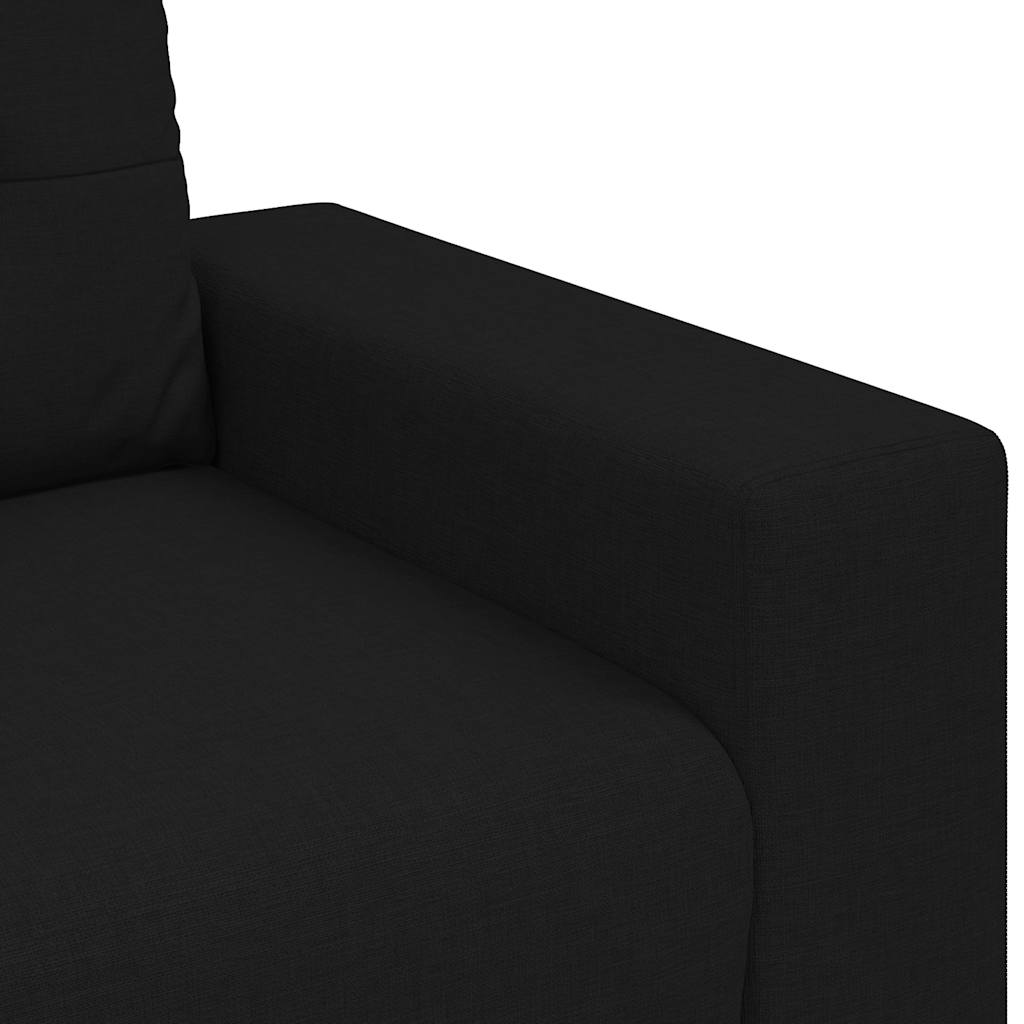 Ensemble de canapé 2 pcs avec coussins en tissu noir - XIOS