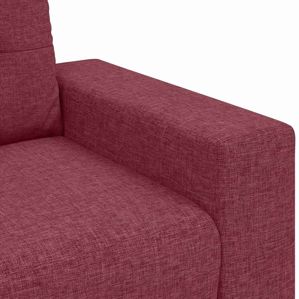 Ensemble de Canapés 2 pcs Bordeaux 221 x 78 x 80 cm Tissu - XIOS
